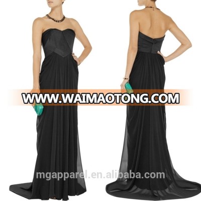 ladies long evening party wear gown sexy off shoulder black long gown dresses, evening gown